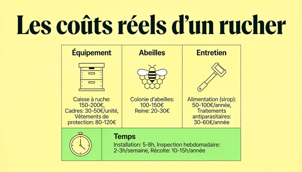 Les coûts réels d'un rucher